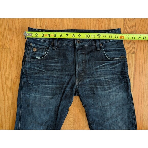 G-Star RAW Arc Zip 3D Slim Jeans Mens 30x32 Dark Denim Tapered Button Fly Pants - Picture 16 of 16